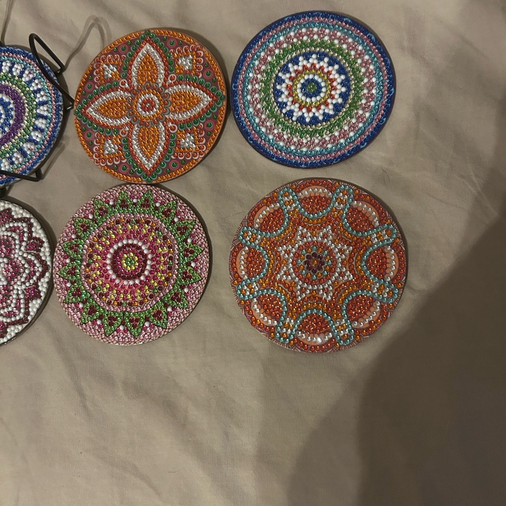 Colorful Mandala Coasters Set - Picture 4 of 4